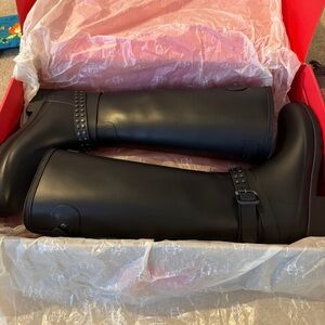 Hunter Refined Back Adjust Studded Tall Boots